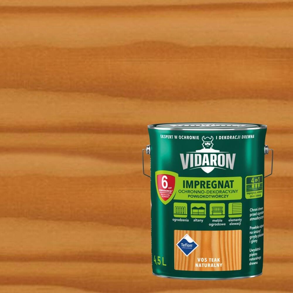 Vidaron Impregnat do drewna teak naturalny 4 5 l