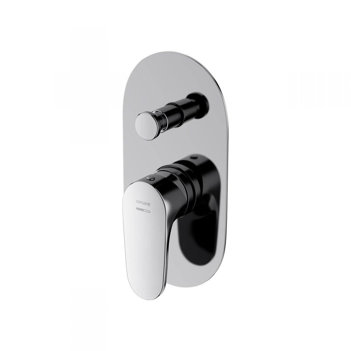 Cersanit Inverto bateria wannowo-prysznicowa podtynkowa chrom uchwyty 2 Design in 1 chrom i czarny S951-313 S951-313