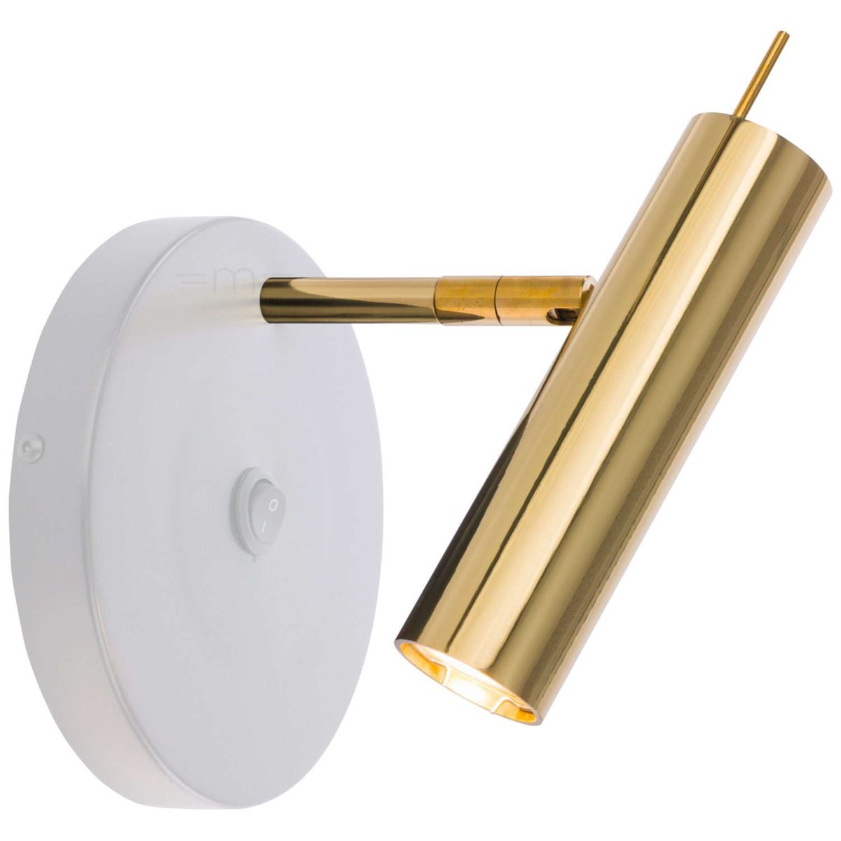 Amplex Kinkiet LAMPA ścienna AMOS 0176 regulowana OPRAWA metalowa tuba loftowa biała złota