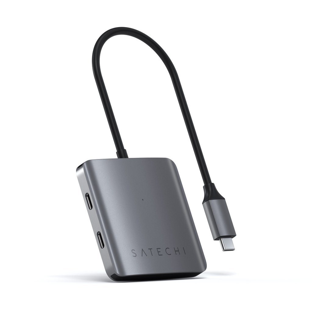 Satechi 4-Port Usb-C Hub - Poczwórny Adapter 4W1, Ciemnoszary