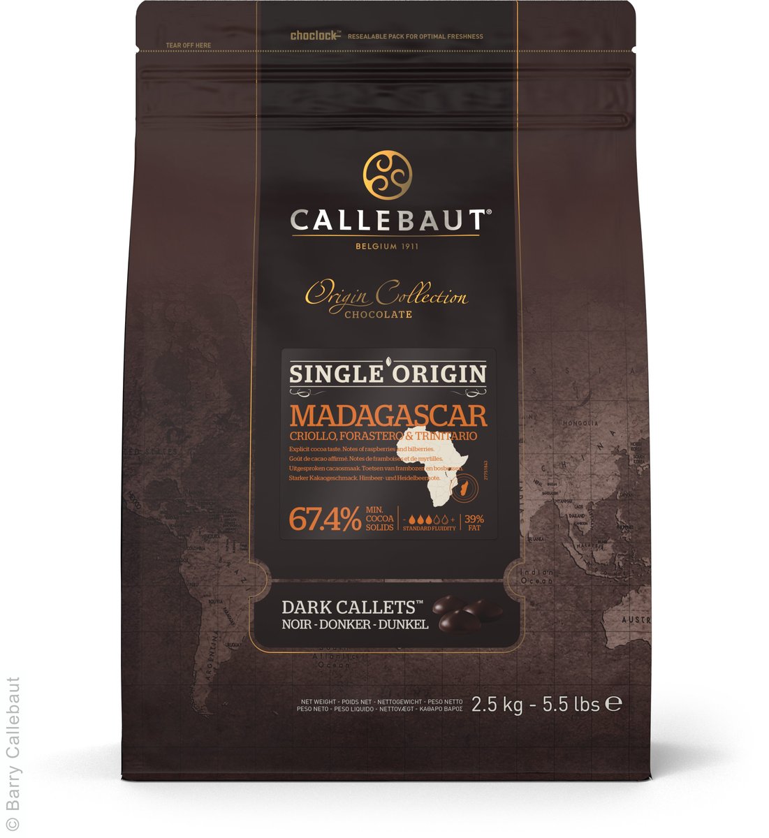 Callebaut Madagaskar Origin Ciemna Czekolada 2.5Kg