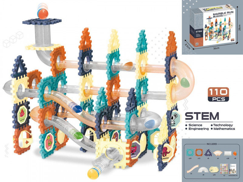 Klocki magnetyczne, 110 elementów