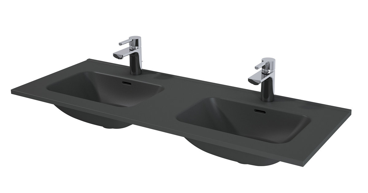 Elita Skappa umywalka 120,8x46 cm meblowa podwójna antracyt mat 146076