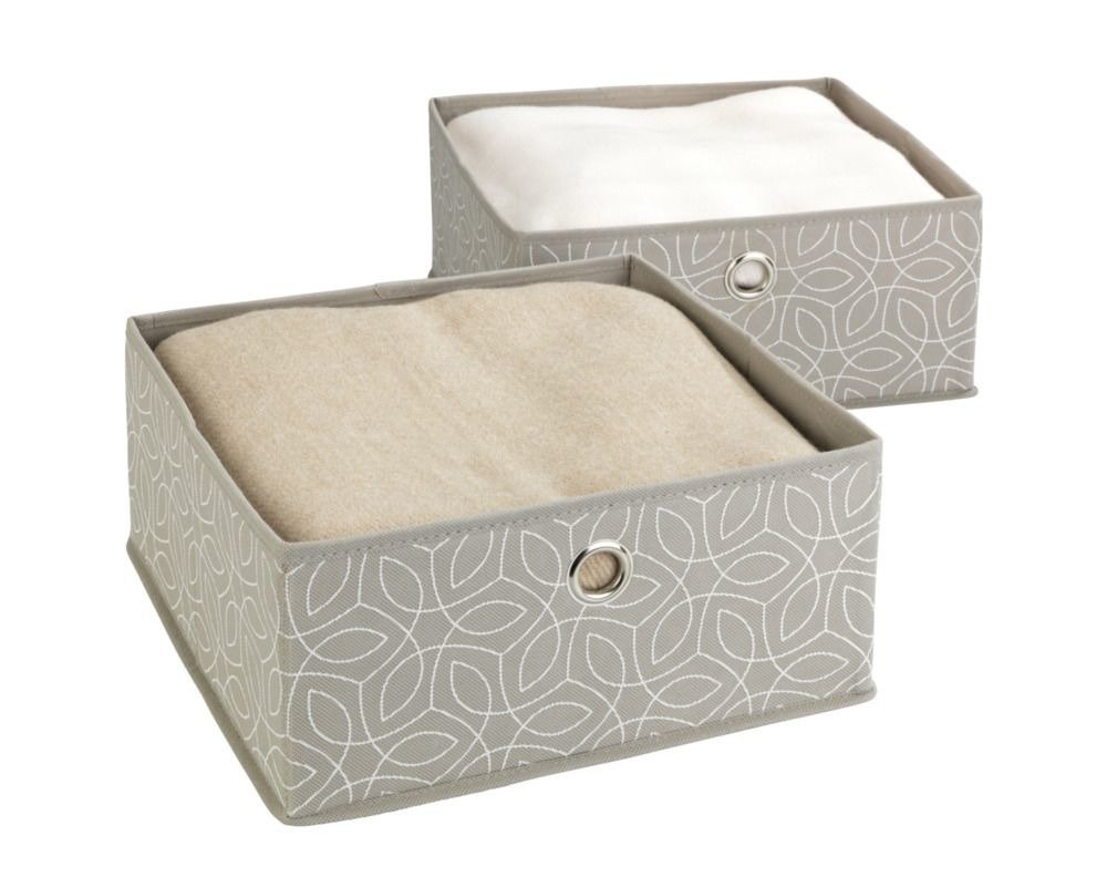 Wenko 64517100 organizer do szuflad Balance  zestaw 2-częściowy, pudełka do przechowywania szuflad, 28 x 13 x 28 cm, kosz w kolorze taupe
