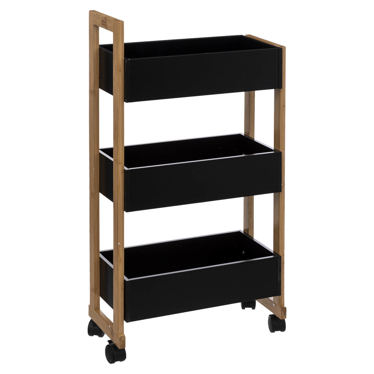 5five Simply Smart Wózek łazienkowy BAMBOO, szafka bambusowa - 3 poziomy