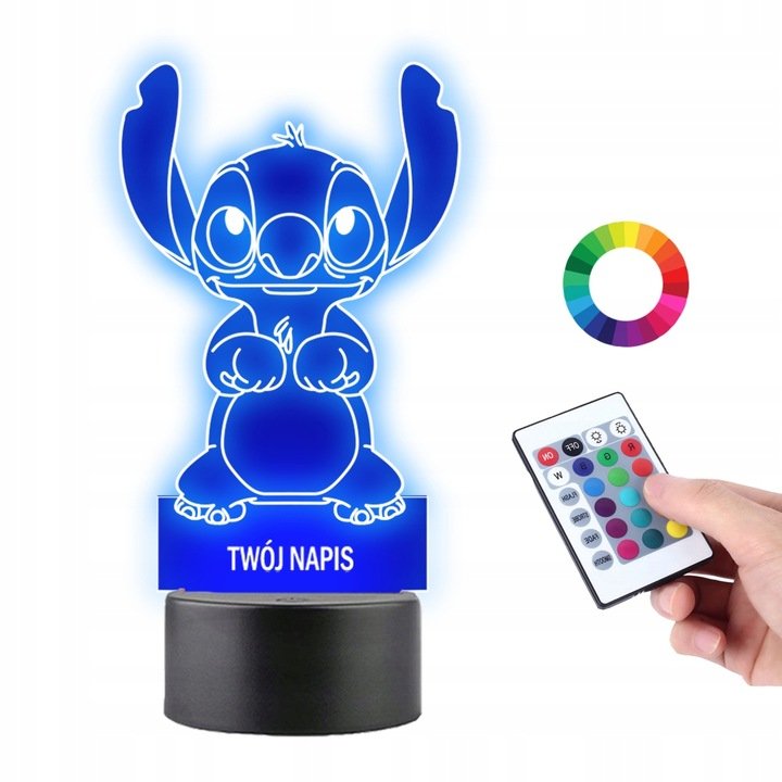 Lampka Nocna Lilo I Stich 3D Led Plexido Grawer