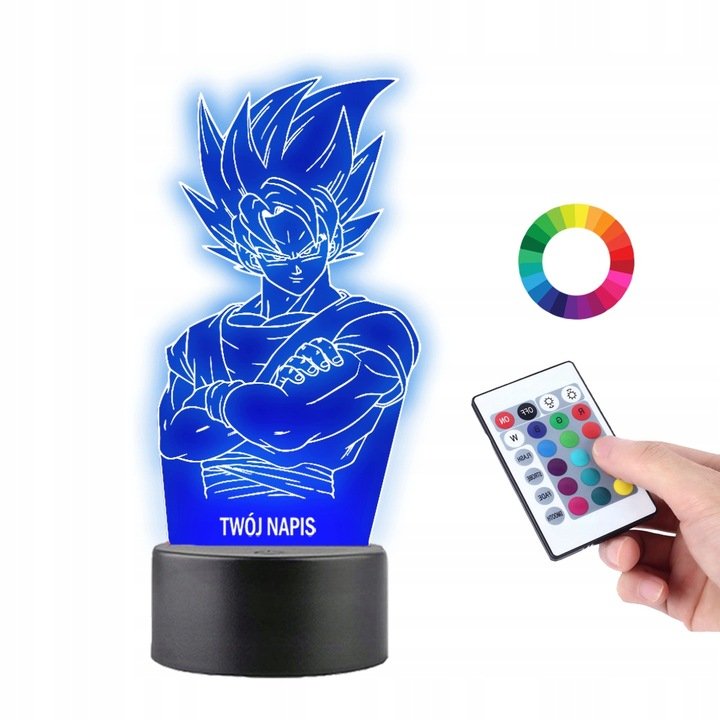 Lampka Nocna Dragon Ball Son Goku 16 LED PLEXIDO