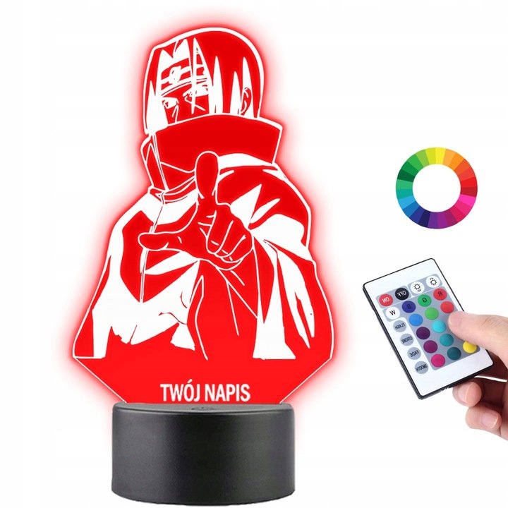 Lampka Nocna Naruto Anime 16 kolorów LED PLEXIDO