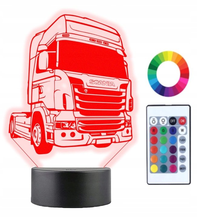 Lampka Nocna Tir Ciężarówka Scania 16 LED PLEXIDO