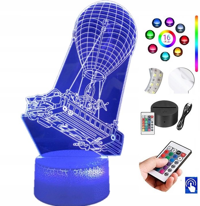 Lampka Nocna Fortnite Gra 16 Kolorów LED PLEXIDO