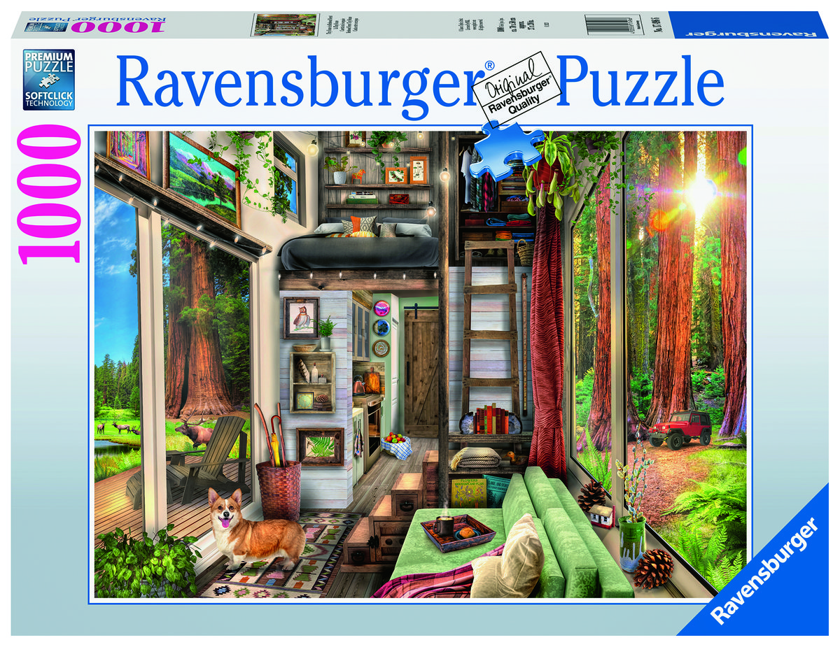 Puzzle 2D, Domek w lesie, 1000 el.