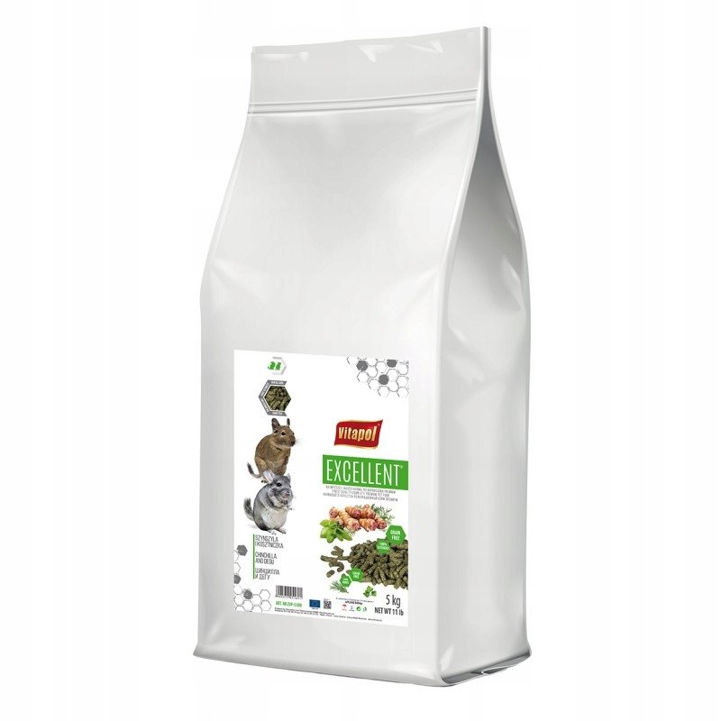 Vitapol Excellent karma pełnoporcjowa dla szynszyli i koszatniczki, 5 kg