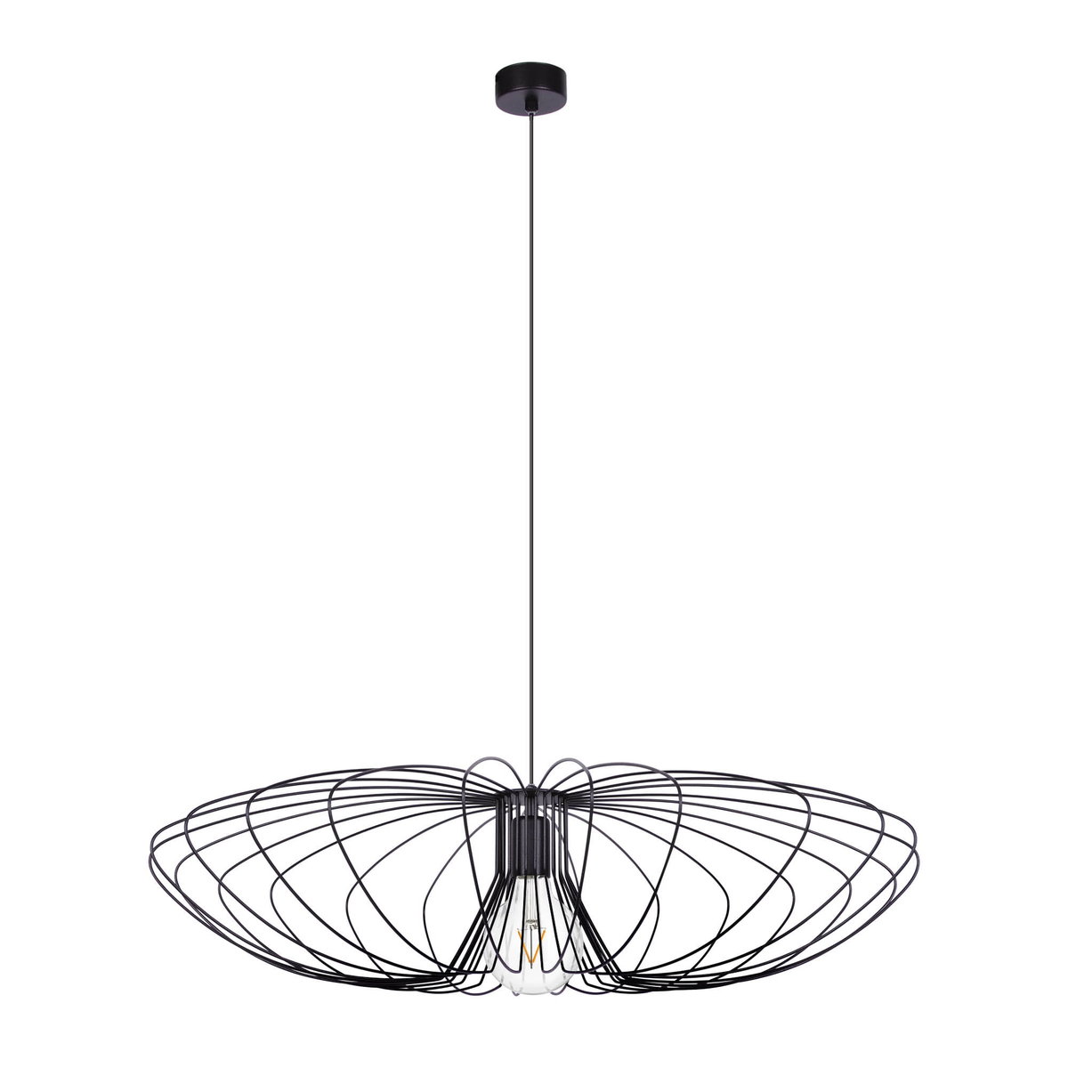 Kaja Tizi lampa wisząca 1x60W czarna K-3409