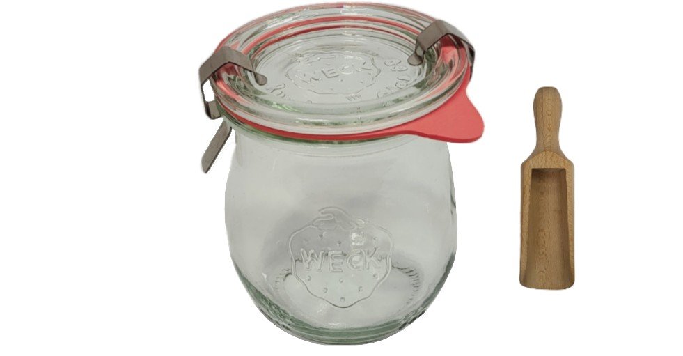 Zestaw Słoików Weck Pojemność 220 Ml Średnica 60mm 6 Sztuk + Szklane Wieka, Zapinki, Gumki, Miarka / Weck
