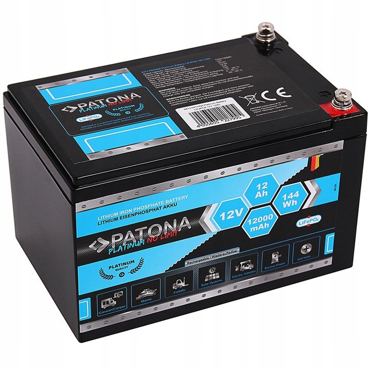Pa-Ak-6413 Patona Platinum Lifepo4 12V 12Ah 144Wh