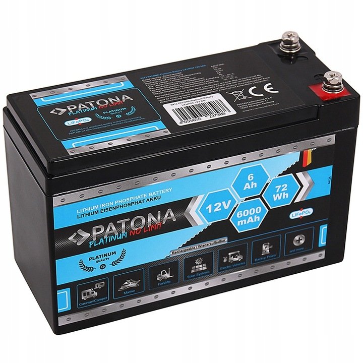 Pa-Ak-6412 Patona Platinum Lifepo4 12V 6Ah 72Wh