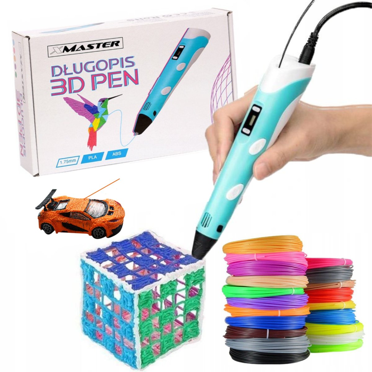 Drukarka Długopis 3D Pen 2 Zestaw + Wkłady 100M