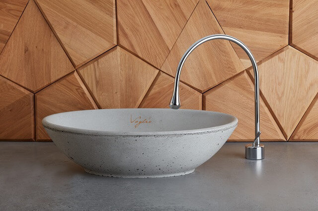 Umywalka Z Betonu Model V_61 Jasnoszara / Voglio