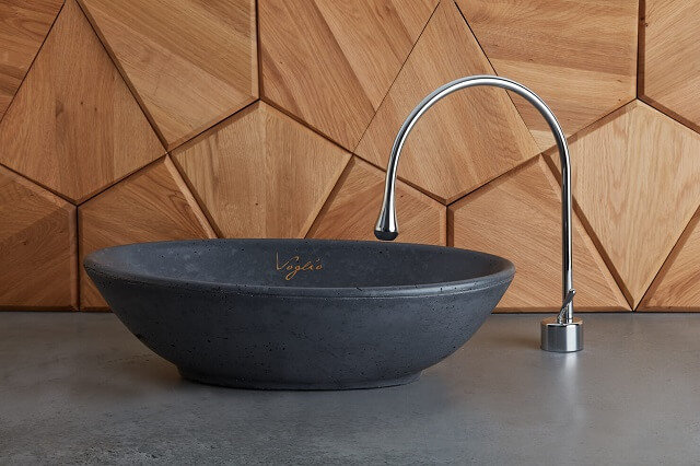 Umywalka Z Betonu Model V_63 Antracytowa  / Voglio