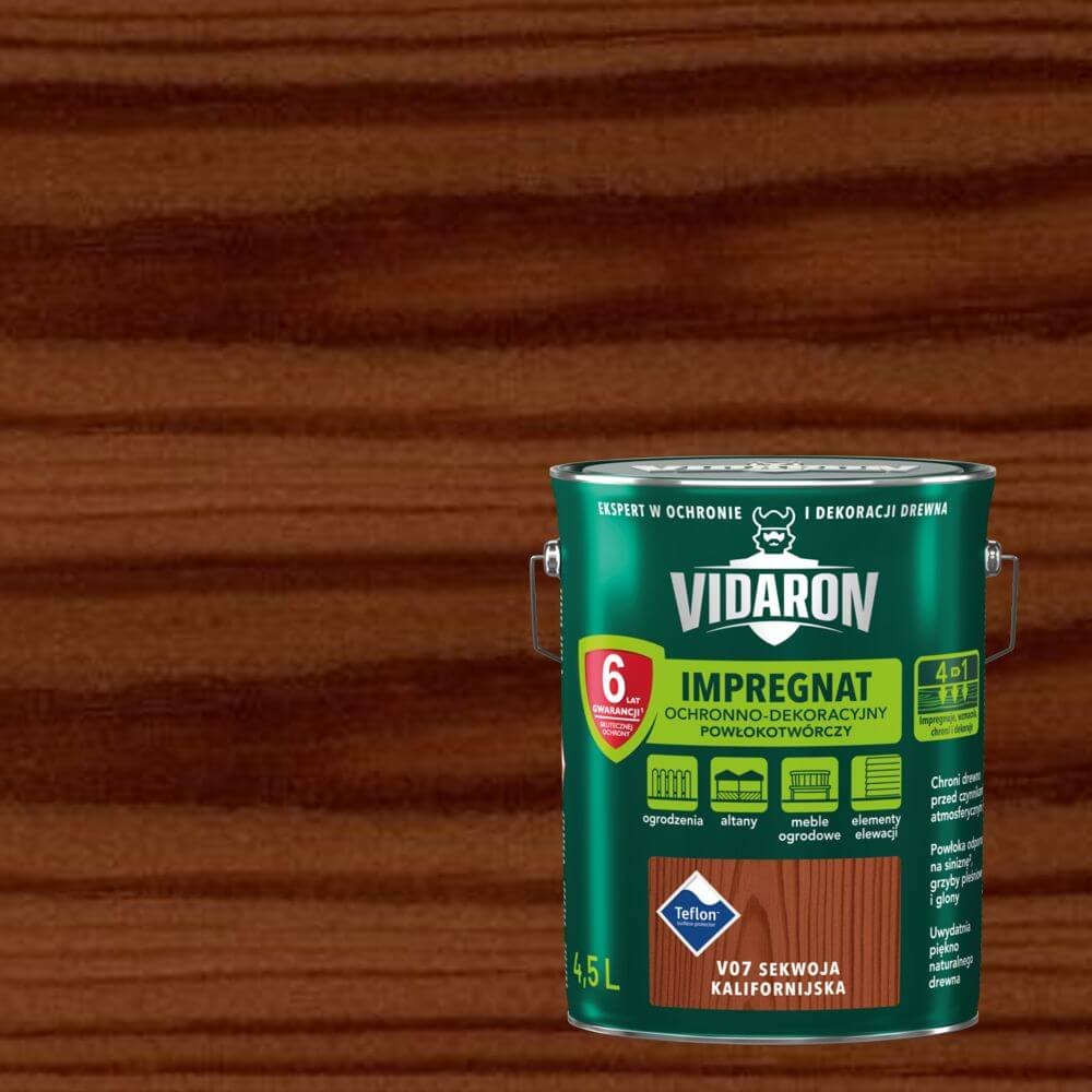 Vidaron Impregnat do drewna sekwoja kalifornijska 4 5 l