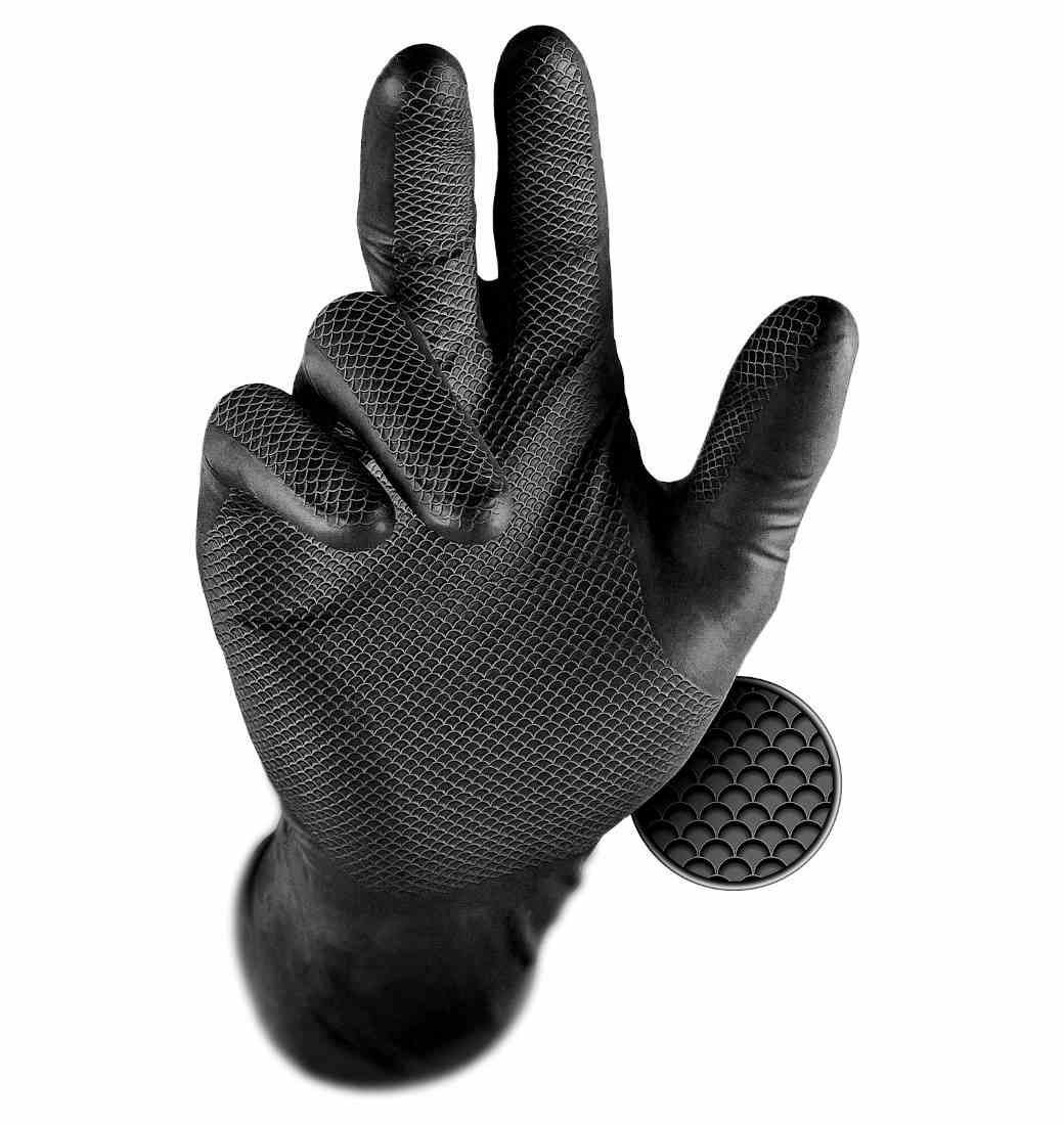 Rękawiczki Nitrylowe Grippaz 246 Black 50 sztuk Xxl