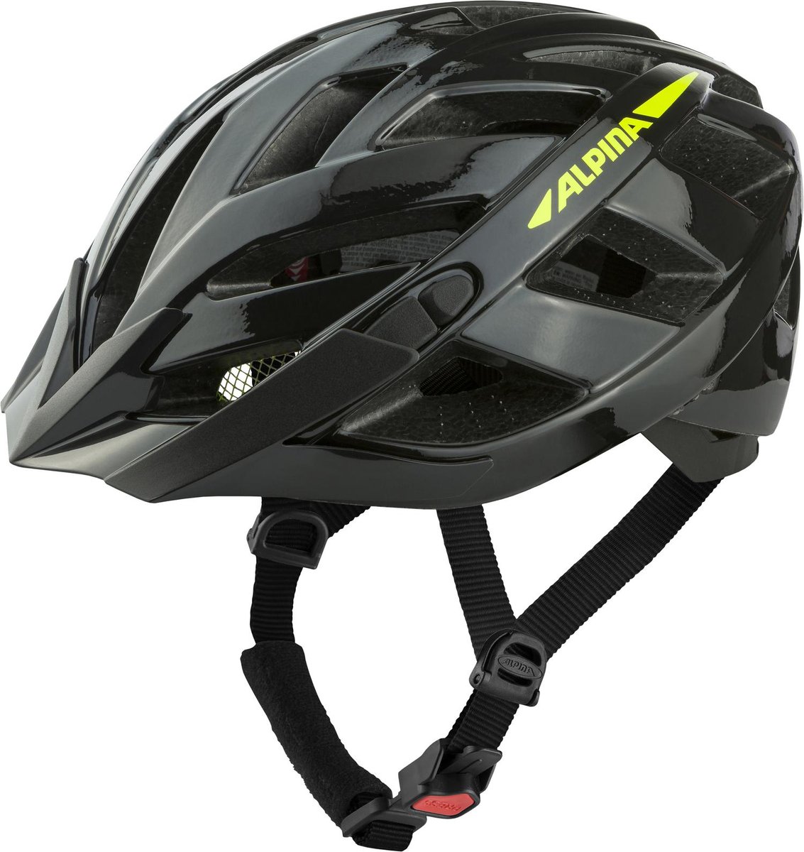 Alpina, kask rowerowy, Panoma 2.0 Black-Neon Yellow Gloss, r. 56-59