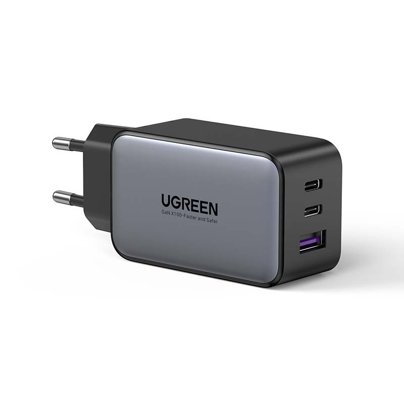 UGREEN Ładowarka sieciowa UGREEN CD244, 1x USB-A QC4.0, 2x USB-C, 65W, PD3.0 (czarna) 10335