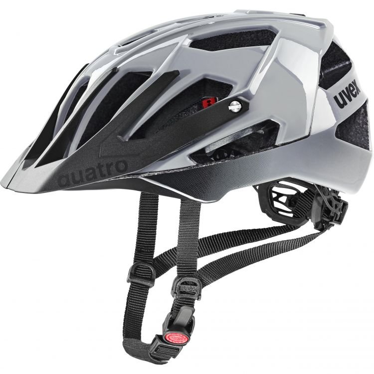 UVEX Quatro Helmet, szary/czarny 52-57cm 2022 Kaski MTB S4107753415