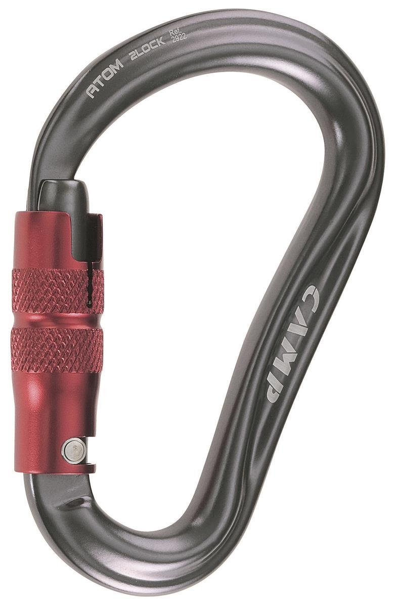 Camp Atom 2Lock Karabinek, gun metal 2021 Karabinki zakręcane 2922