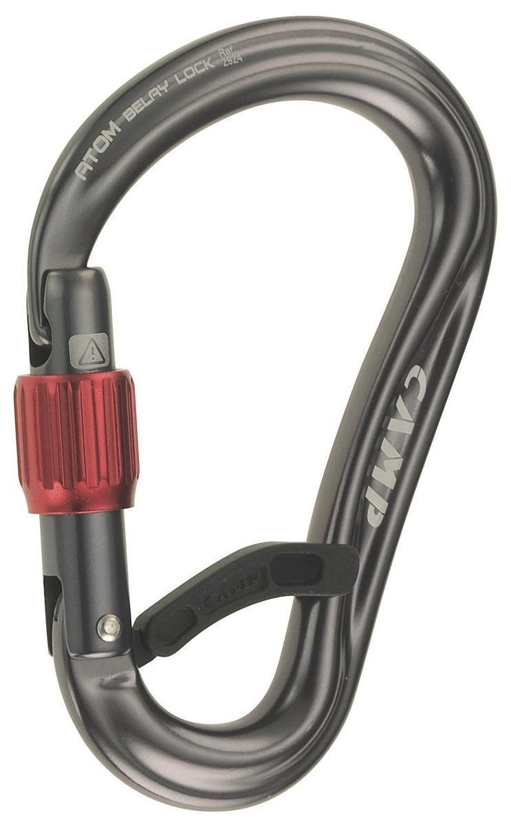 Camp Atom Belay Lock Karabinek, gun metal 2021 Karabinki zakręcane 2924