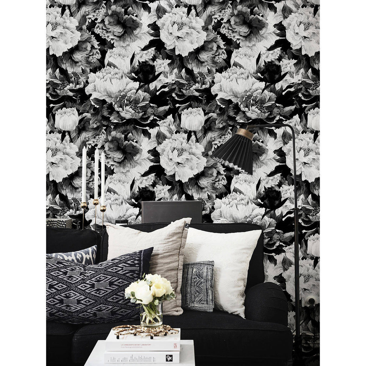 Tapeta flizelinowa Kwiaty piwonii vintage 104x70
