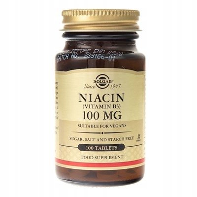 Solgar Niacyna 100 mg - 100 tabletek SOL1860