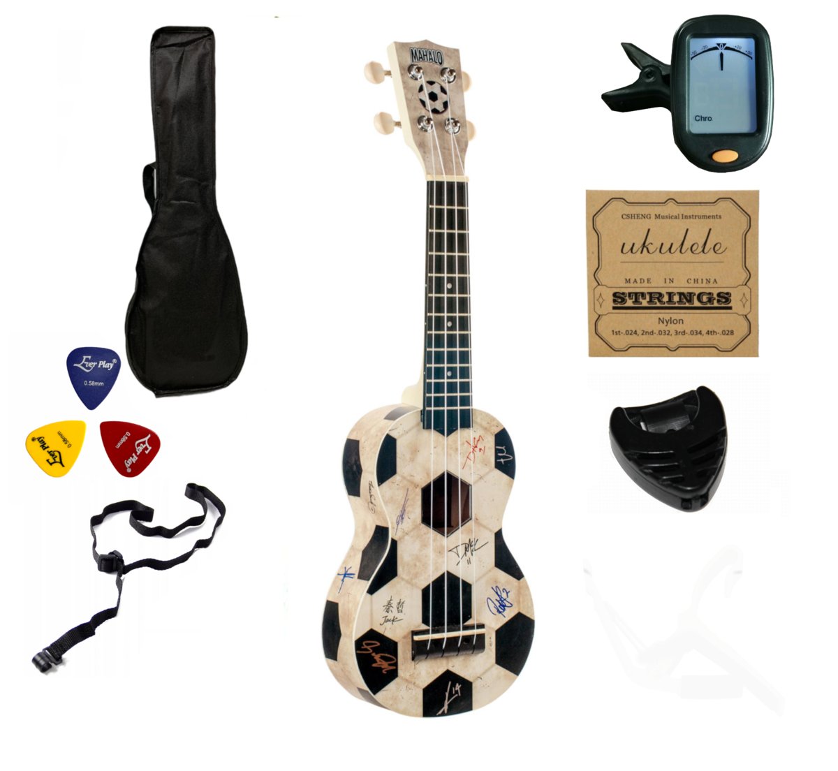 Ukulele sopranowe Piłka nożna Mahalo Seria Art II