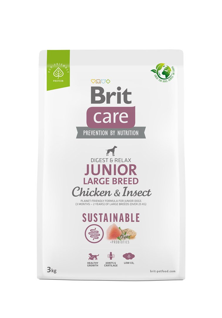 Brit Care Dog Sustainable Junior Large 3 kg Chicken&Insect