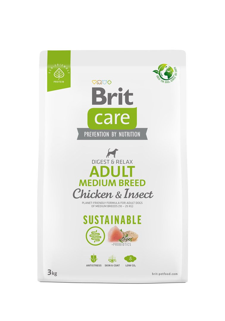 Brit Care Sustainable Adult Medium 3 kg Chicken&Insects