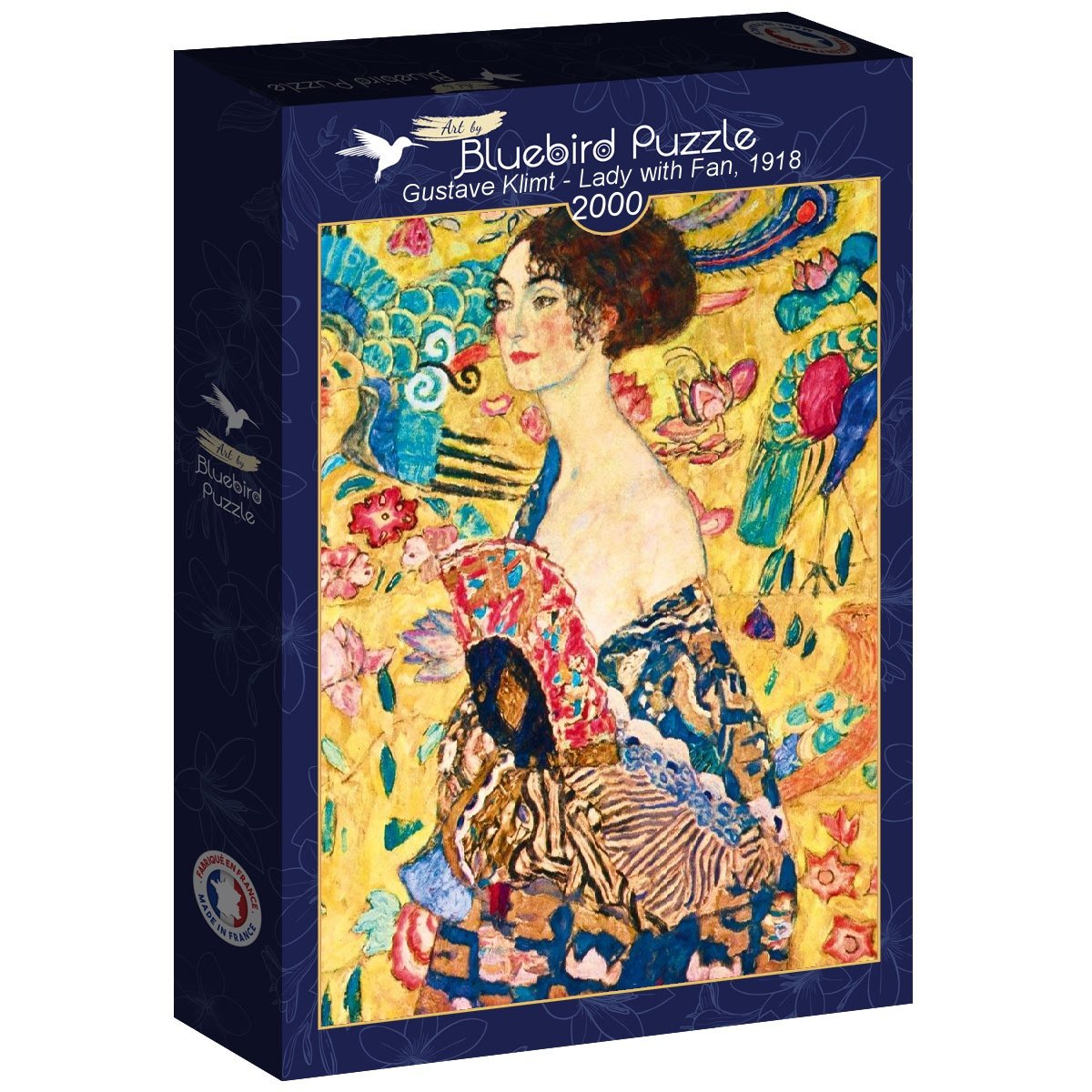 Puzzle 2000 Kobieta z wachlarzem, Gustav Klimt - Bluebird Puzzle