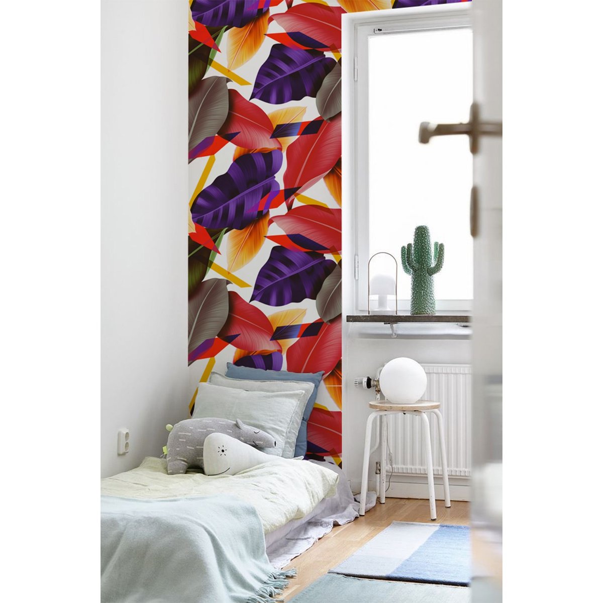 Tapeta flizelinowa Kolorowe kwiaty 152x104 + klej