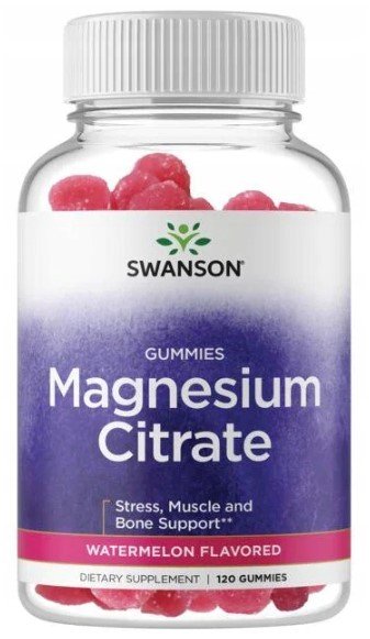 Swanson, Cytrynian magnezu Arbuz, 120 gumisiów