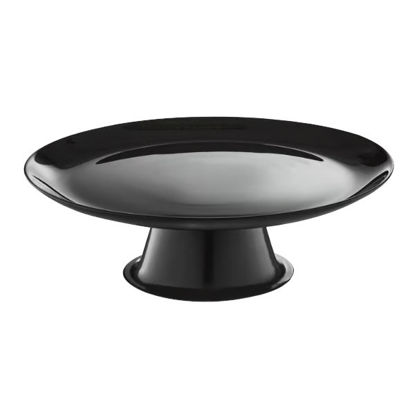 Patera Szklana Ambition Lily Czarna 25 Cm