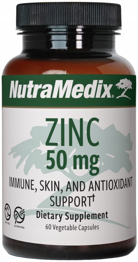 NutraMedix, Cynk 50mg Zinc, 60 kaps.