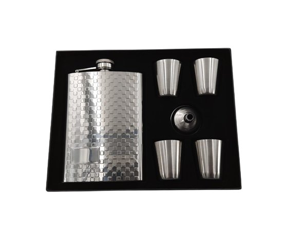 Zestaw Upominkowy Kieliszki Piersiówka Prezent Upominek