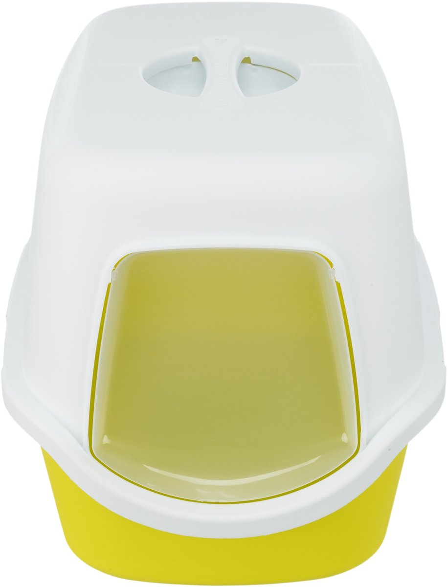 Trixie Vico kuweta kryta dla kota limonkowa/biała plastik 40x40x56cm TX-40276