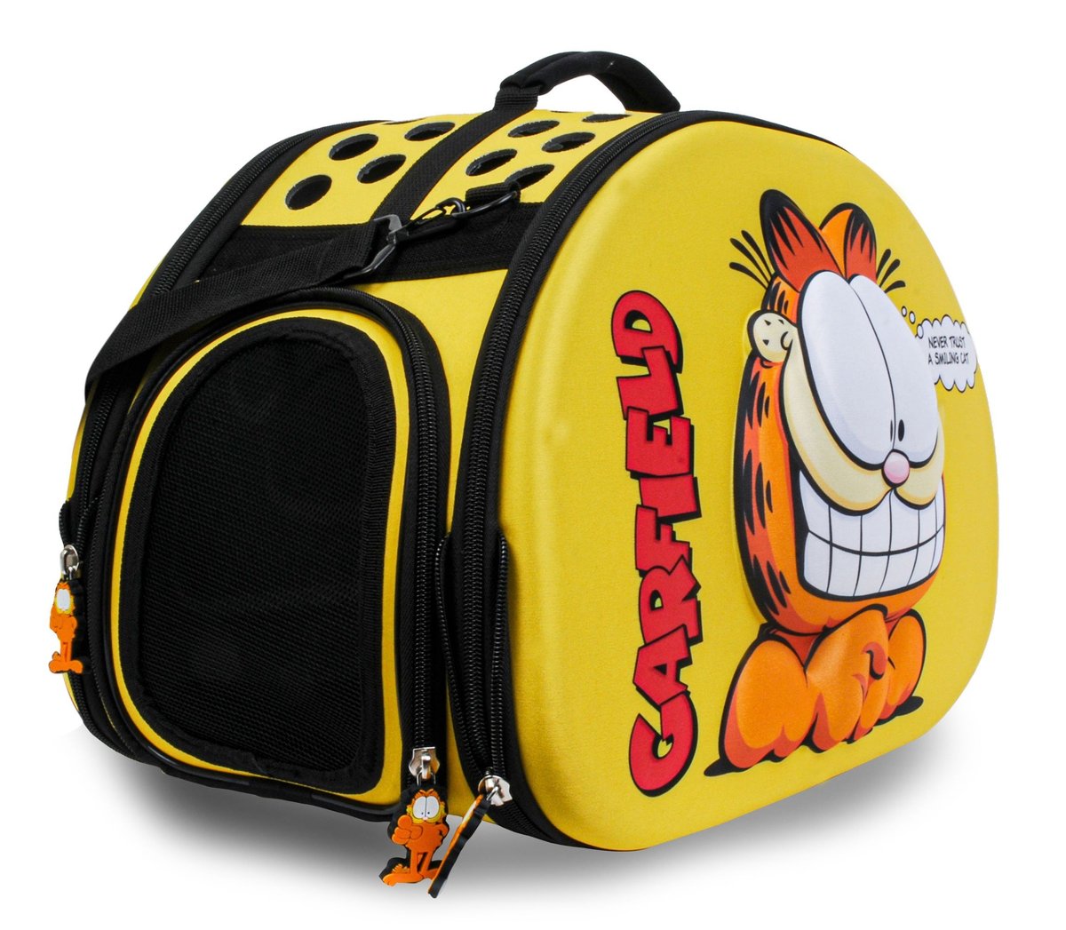 Garfield transporter dla kota z tłoczeniem EVA 3D żółty 43x32x23cm