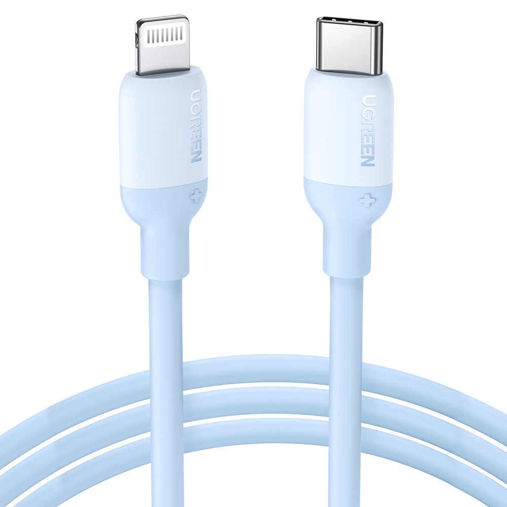 UGREEN kabel do szybkiego ładowania USB Typ C - Lightning (certyfikat MFI) chip C94 Power Delivery 1m niebieski (US387 20313)