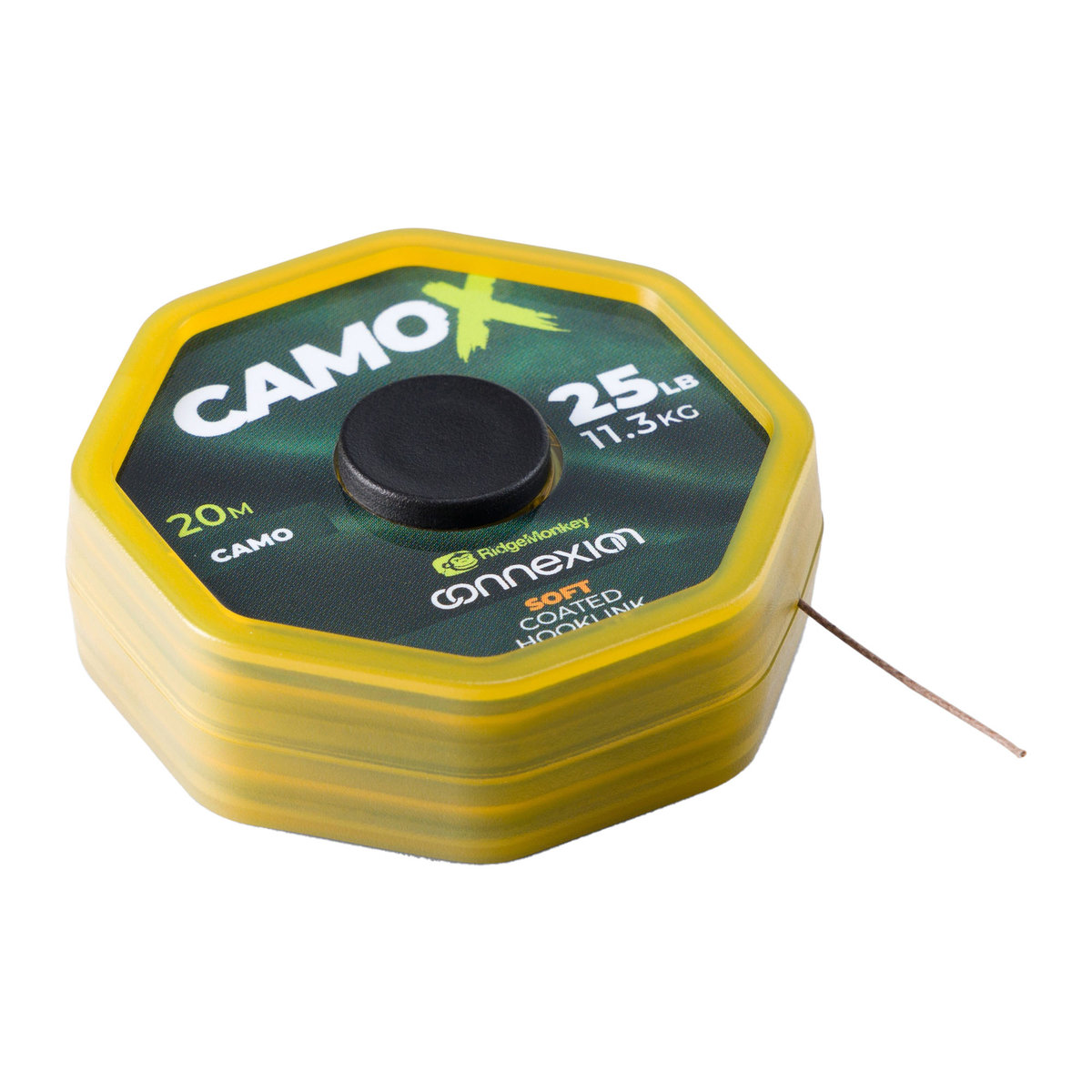 Plecionka przyponowa karpiowa RidgeMonkey Connexion CamoX Soft Coated Hooklink brązowa RMT317