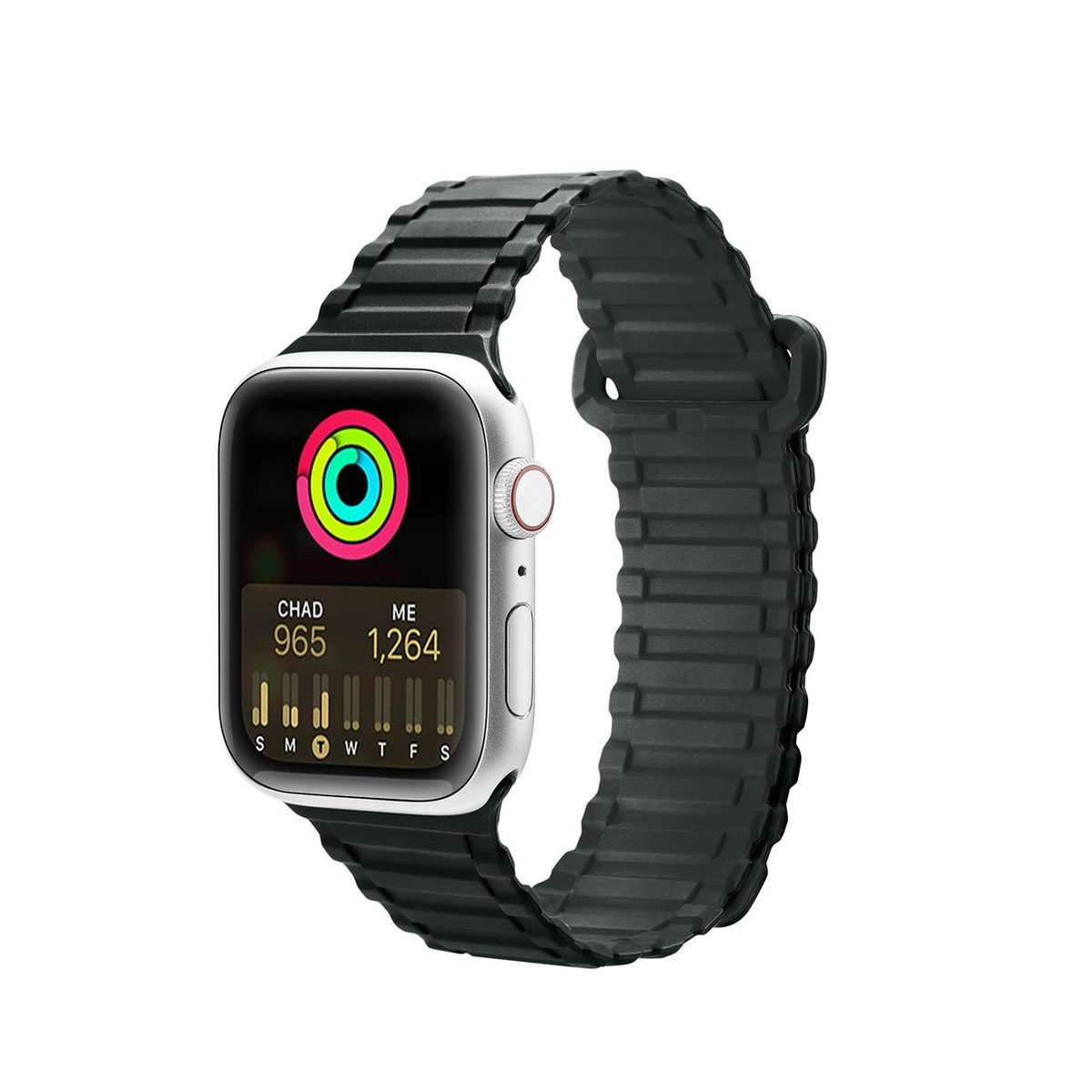 Dux Ducis Strap (Armor Version) pasek Apple Watch Ultra, SE, 8, 7, 6, 5, 4, 3, 2, 1 (49, 45, 44, 42  mm) silikonowa magnetyczna opaska bransoleta zielony