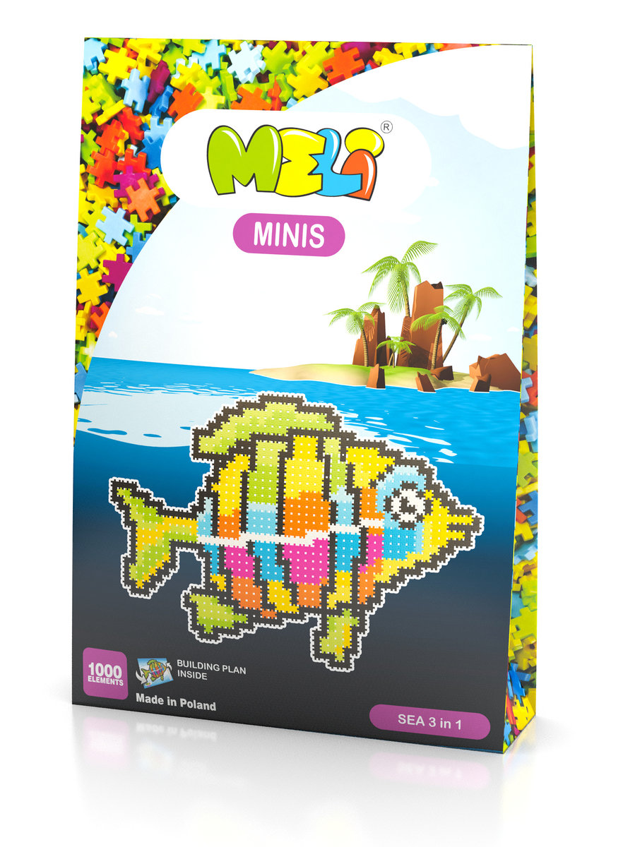 Meli Minis Sea 3In1 Thematic Wafle Puzzle Mozaika 1000 El