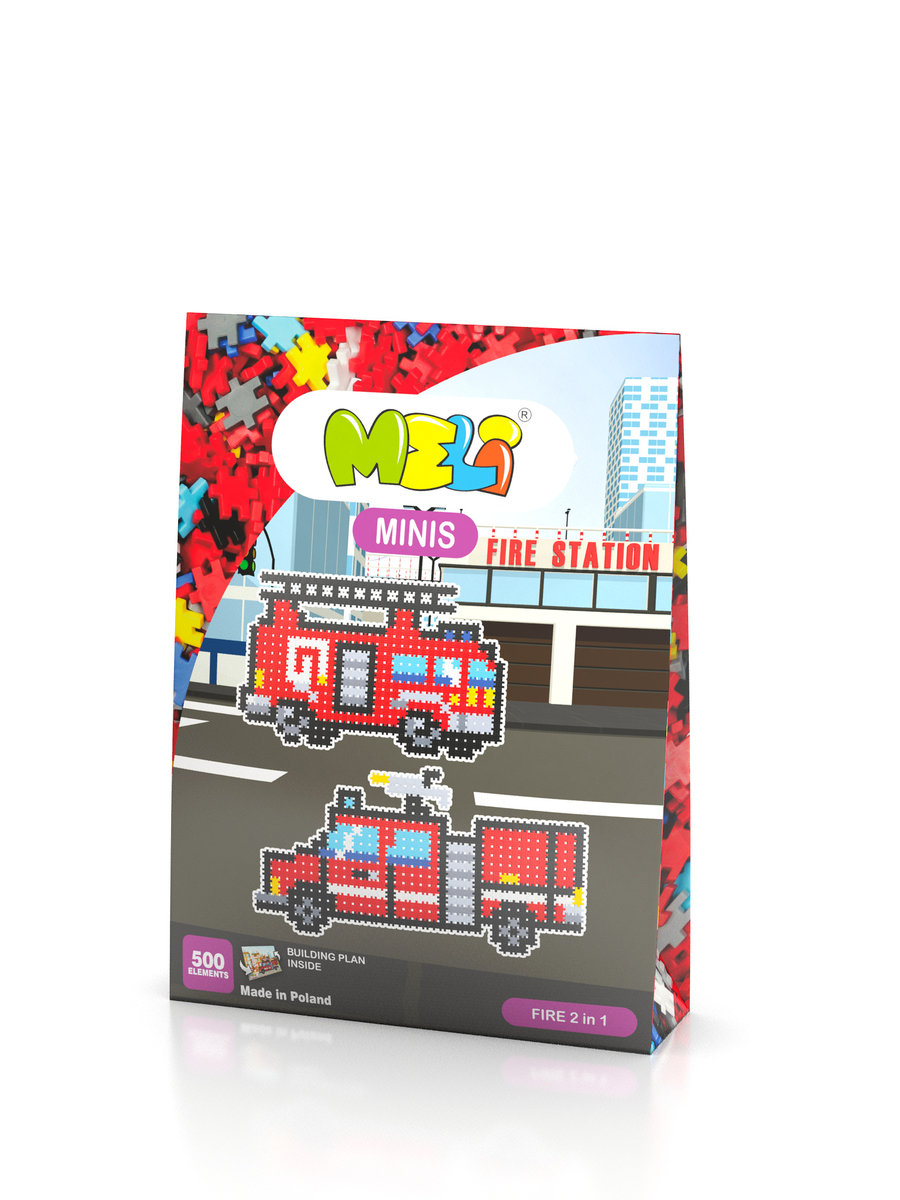 Klocki Meli Minis Fire 2In1 Thematic Wafle Puzzle Mozaika 500 El.