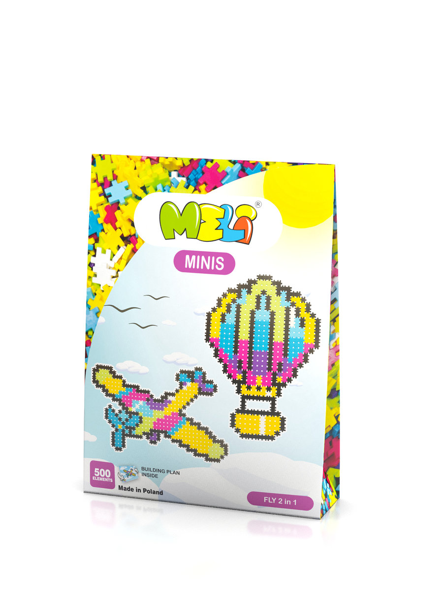 Klocki Meli Minis Fly 2In1 Thematic Wafle Puzzle Mozaika 500 El.