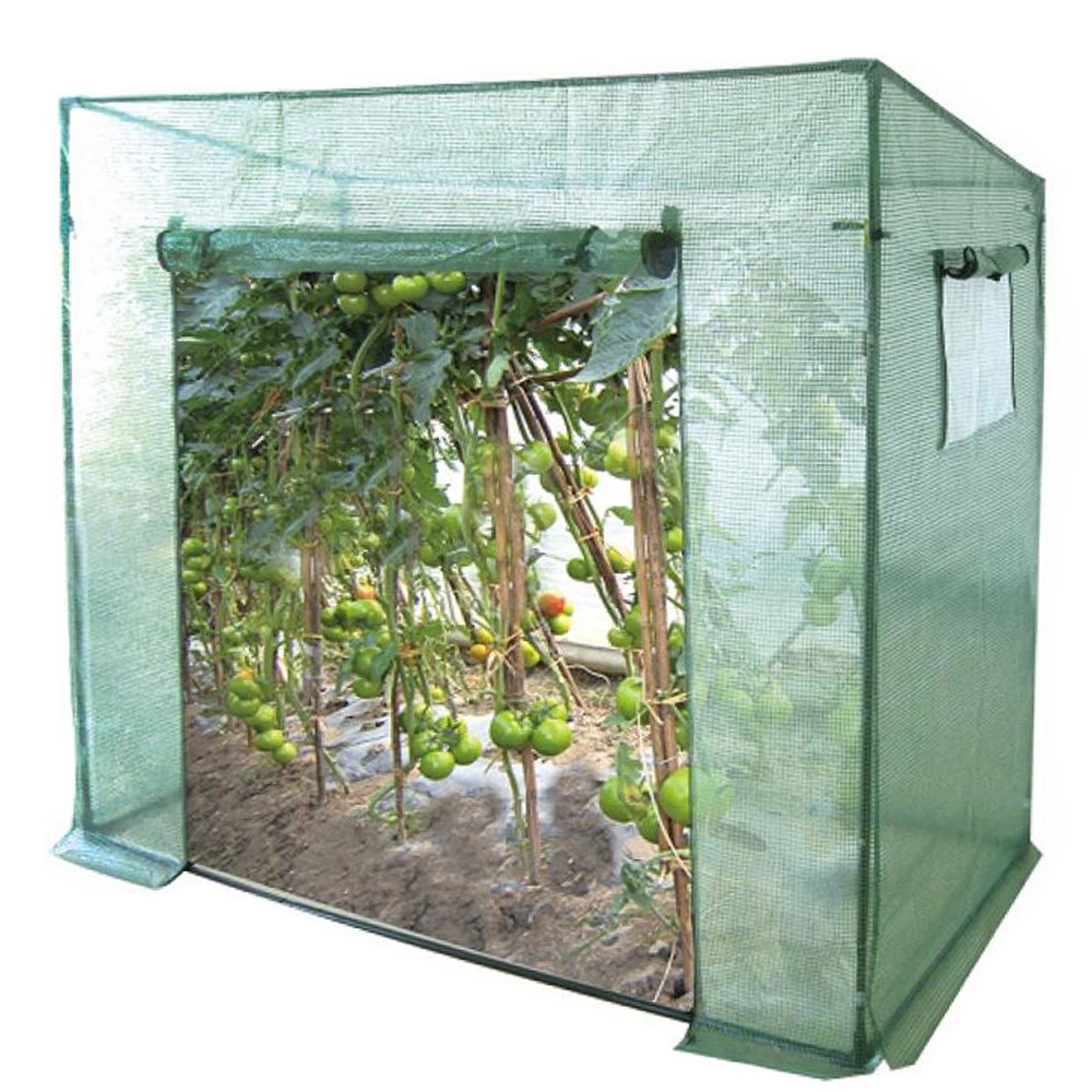 Zielona szklarnia ogrodowa na pomidory 200x80x170/148 cm Uniwersalny